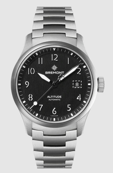 Best Bremont Altitude 39 Date alt39-dt-ss-bk-b Replica Watch